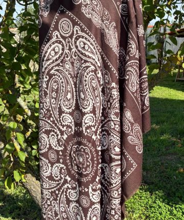 Grand foulard tout doux chocolat