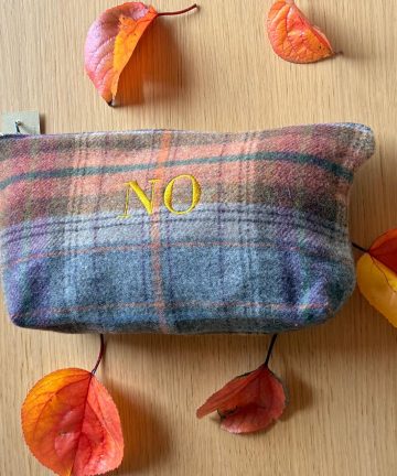 Pochette en laine couleurs de l’automne