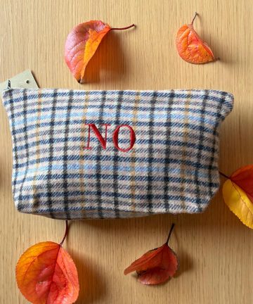 Pochettes en laine petits carreaux