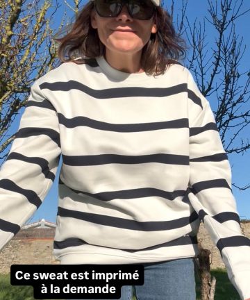 Sweat “Marinière” coton bio unisexe